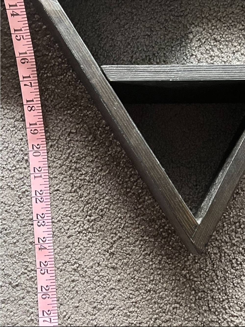 Geometric Triangle Wall Shelf - Black Rustic Home Wall Decor - Picture 2 of 3